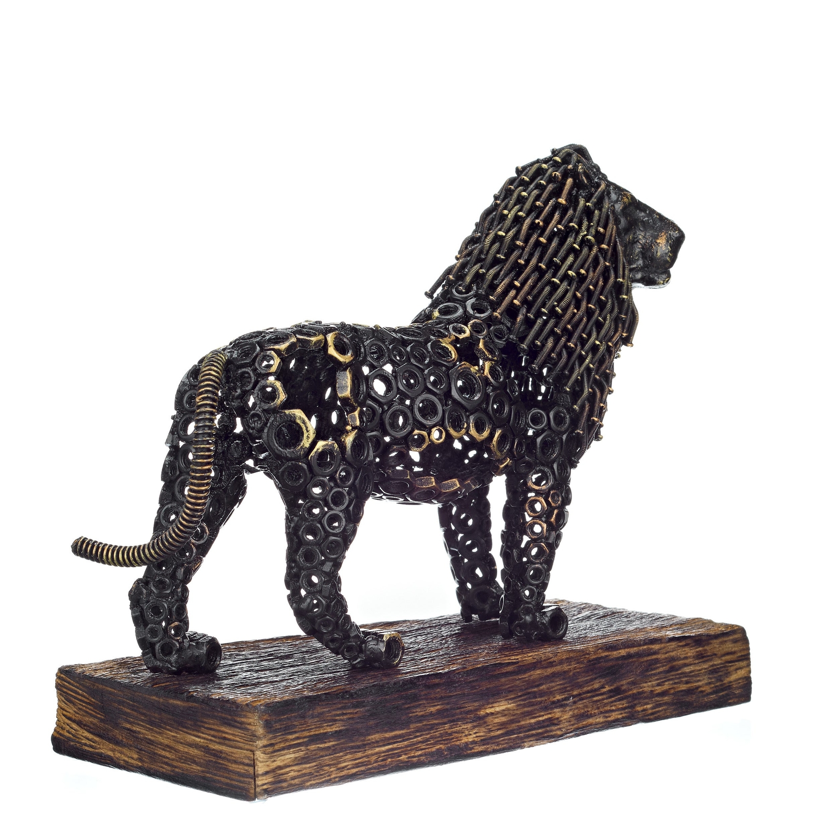 Urban Steel Lion Sculpture 32cm USL727