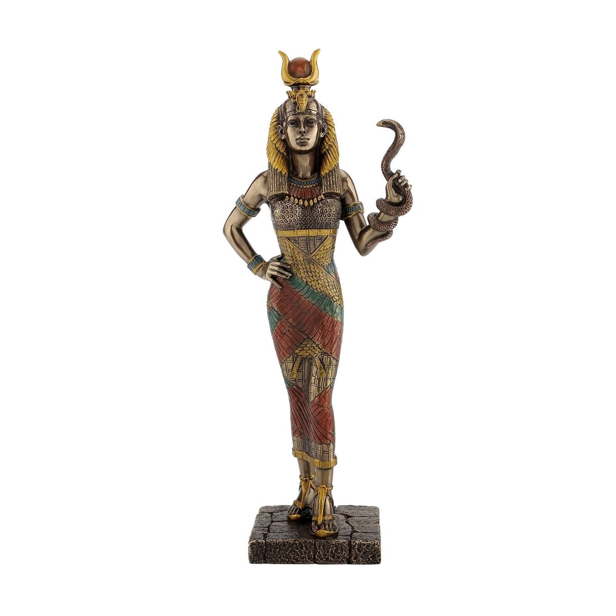 Golden Egyption Goddess Hathor Sculpture 29cm 15258