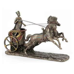 Egyption Goddess Nefertiti Warrior Sculpture 19x30cm 33930