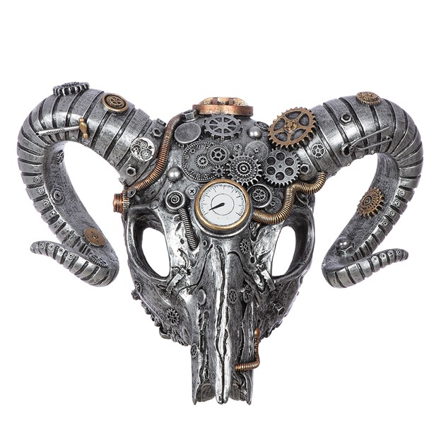 Steampunk Buffalo Skull Sculpture 59030