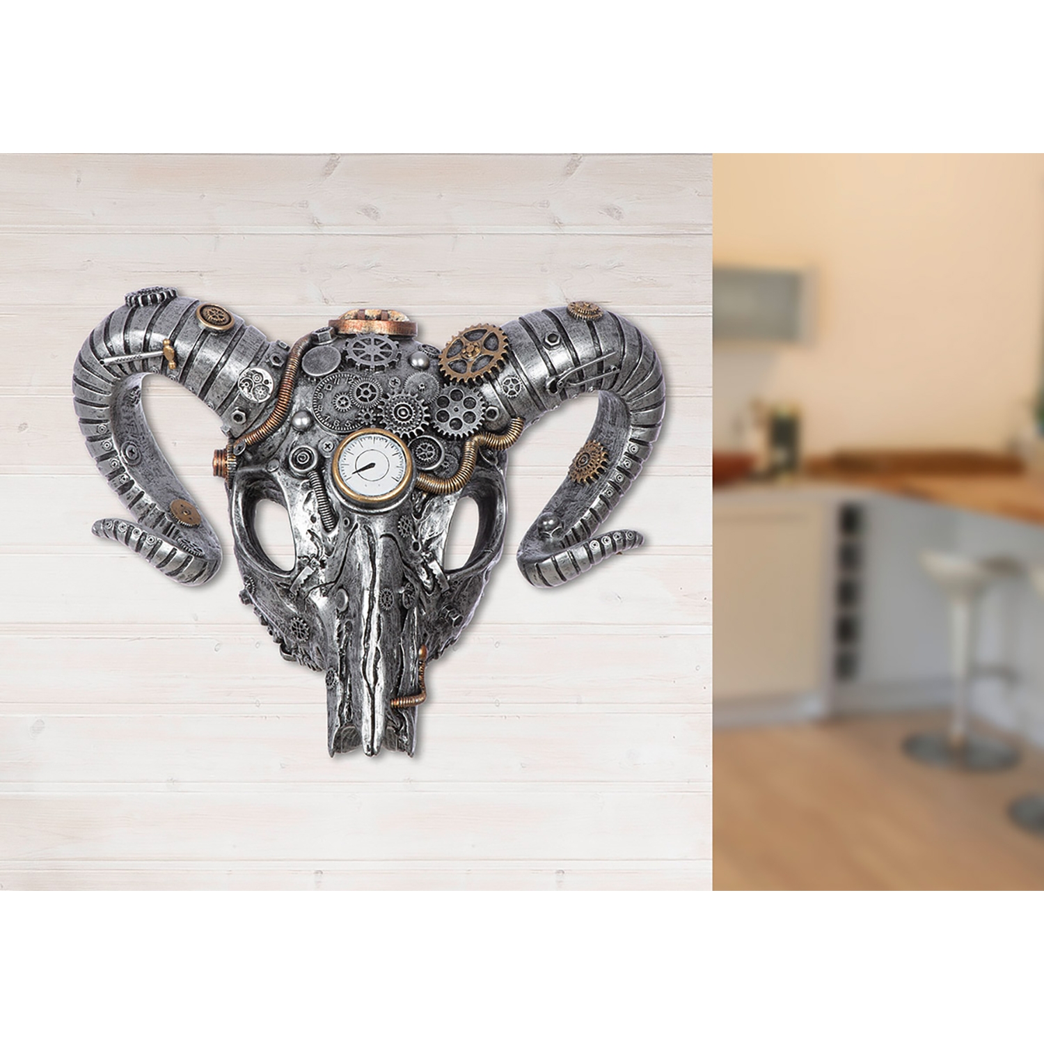 Steampunk Buffalo Skull Sculpture 59030