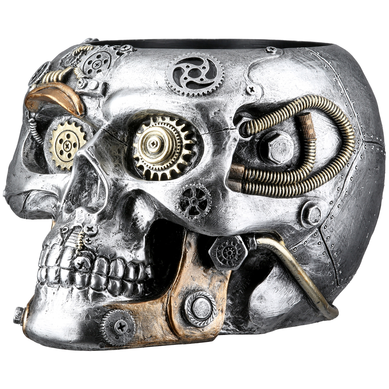 Steampunk Skull Planter Flower Pot 58721
