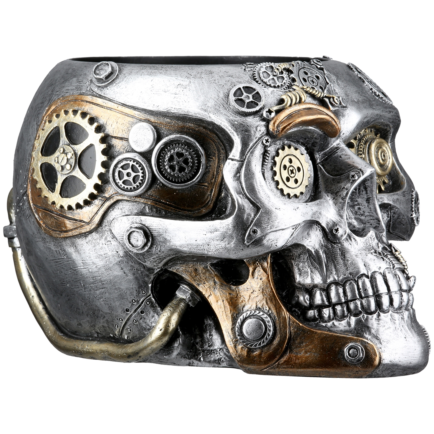 Steampunk Skull Planter Flower Pot 58721