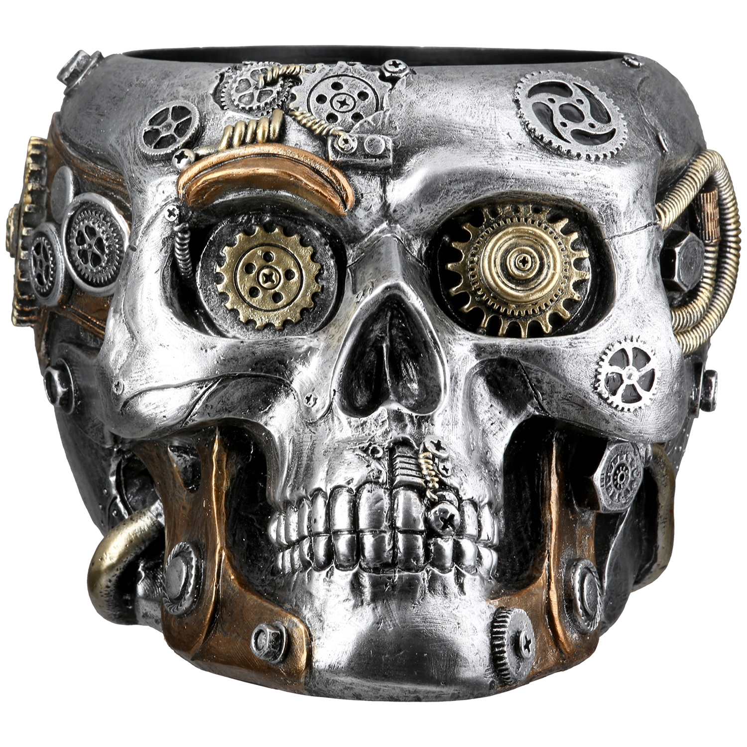 Steampunk Skull Planter Flower Pot 58721