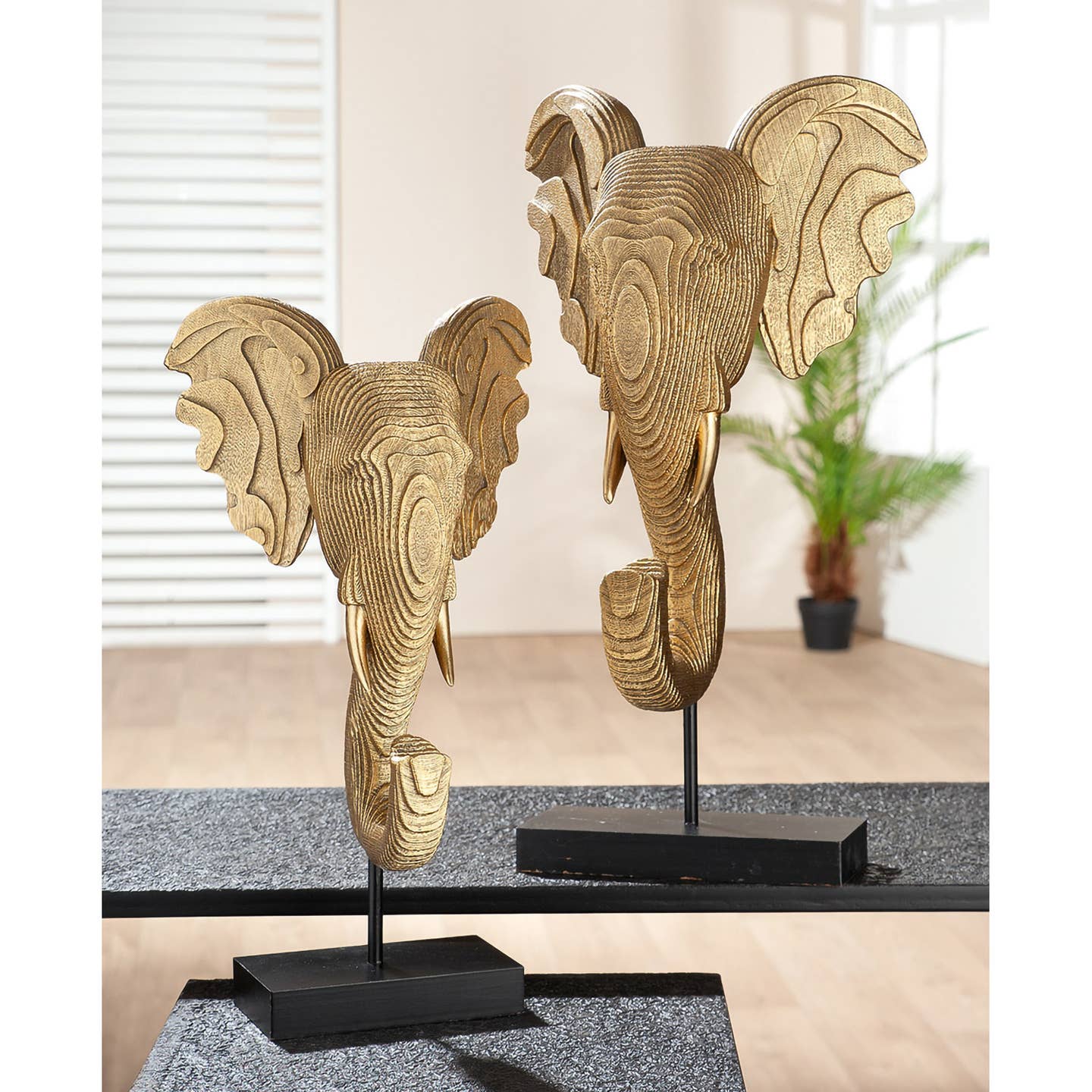 Gold Elephant Sculpture 39cm 37950