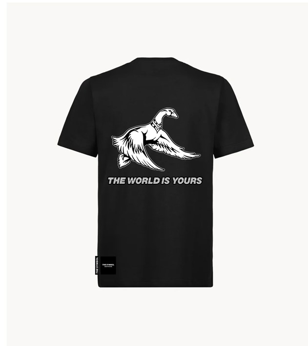 THE SYMBOL The World is Yours Regular Fit T Shirt Black