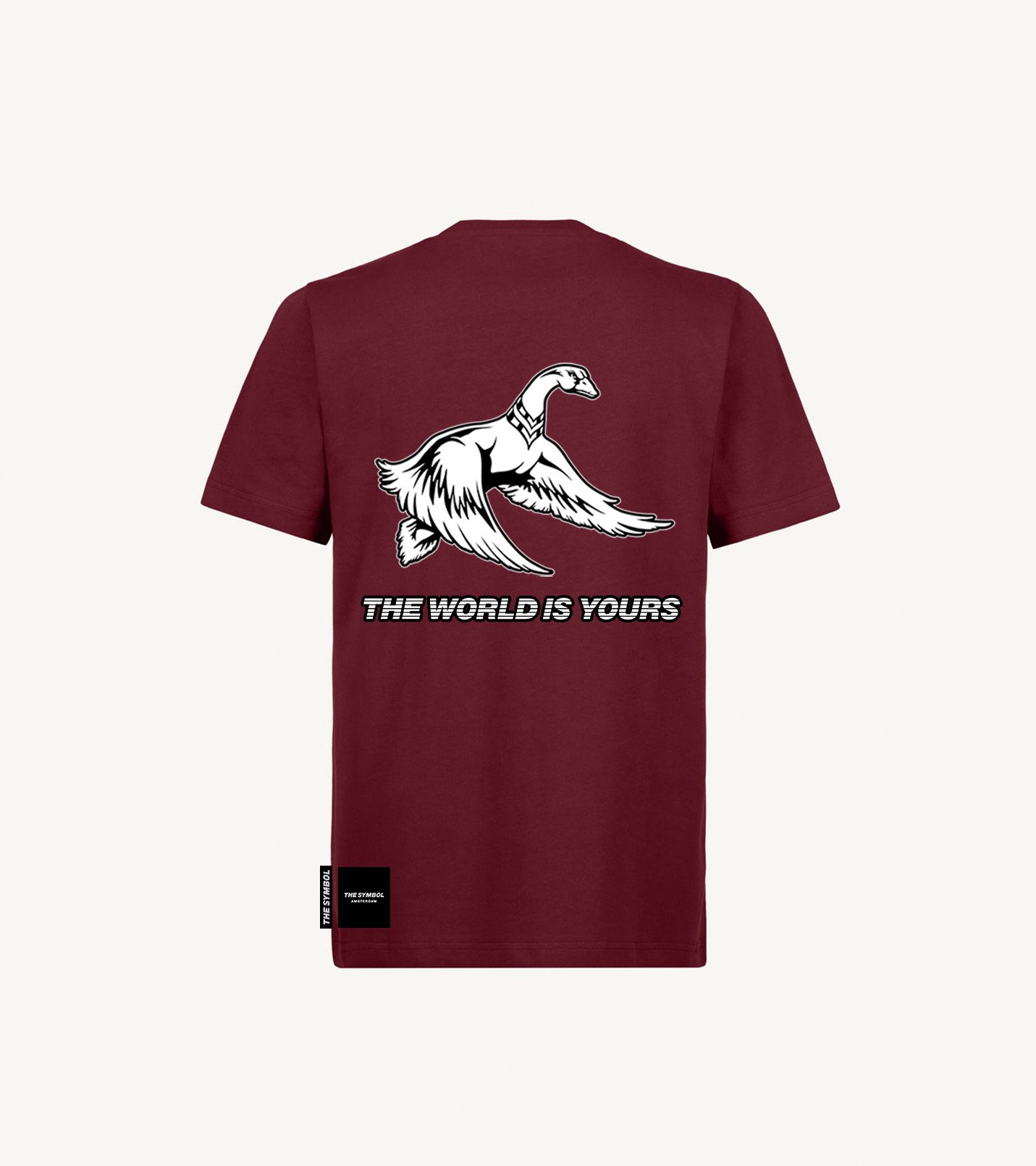THE SYMBOL The World is Yours Regular Fit T Shirt Burgundy