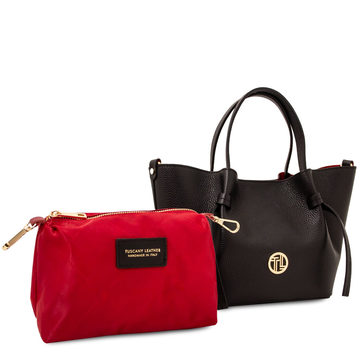 Tuscany Leather Legame Handbag Black Small TL142482