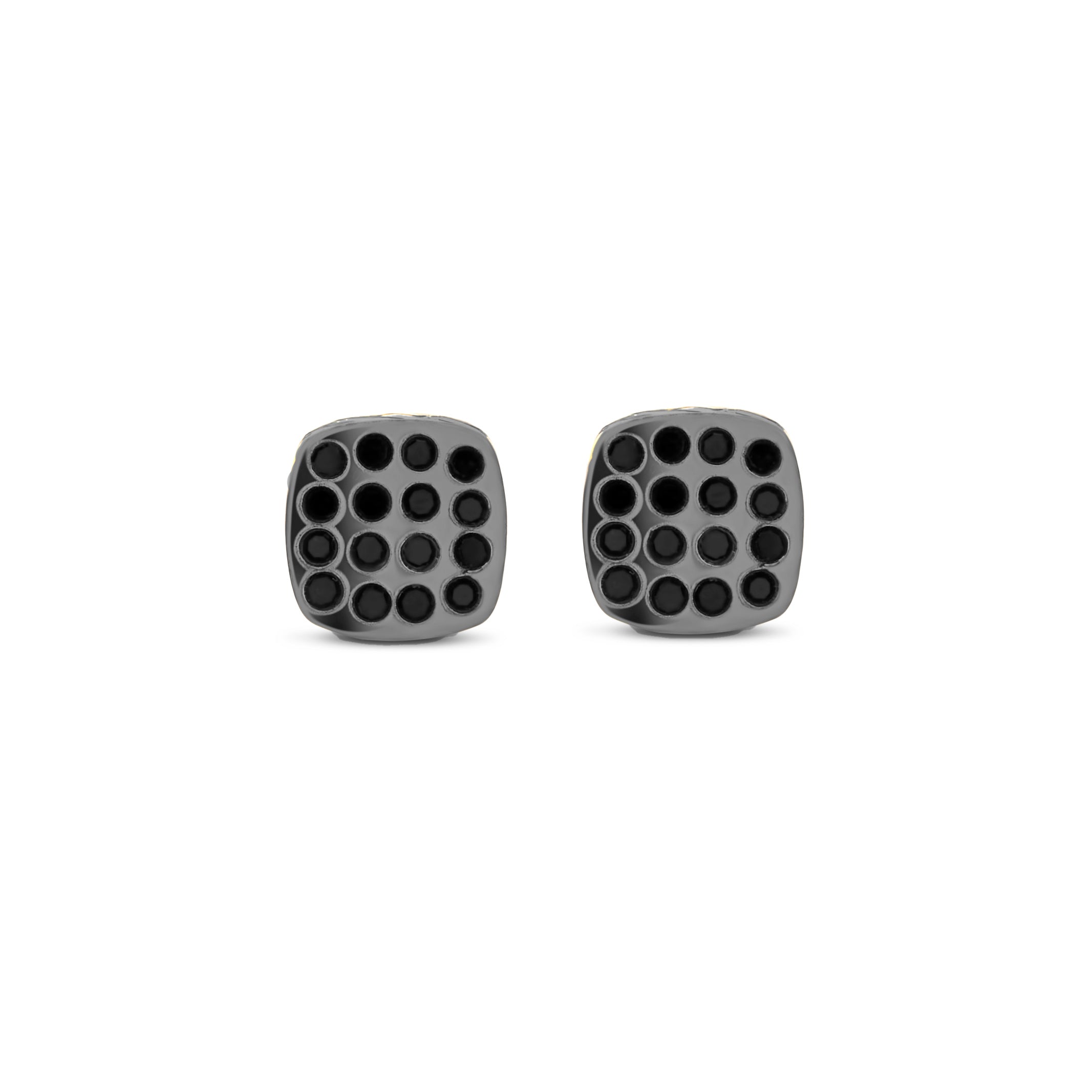 Frank 1967 Black Zirconia Ear Studs 7FE-0023