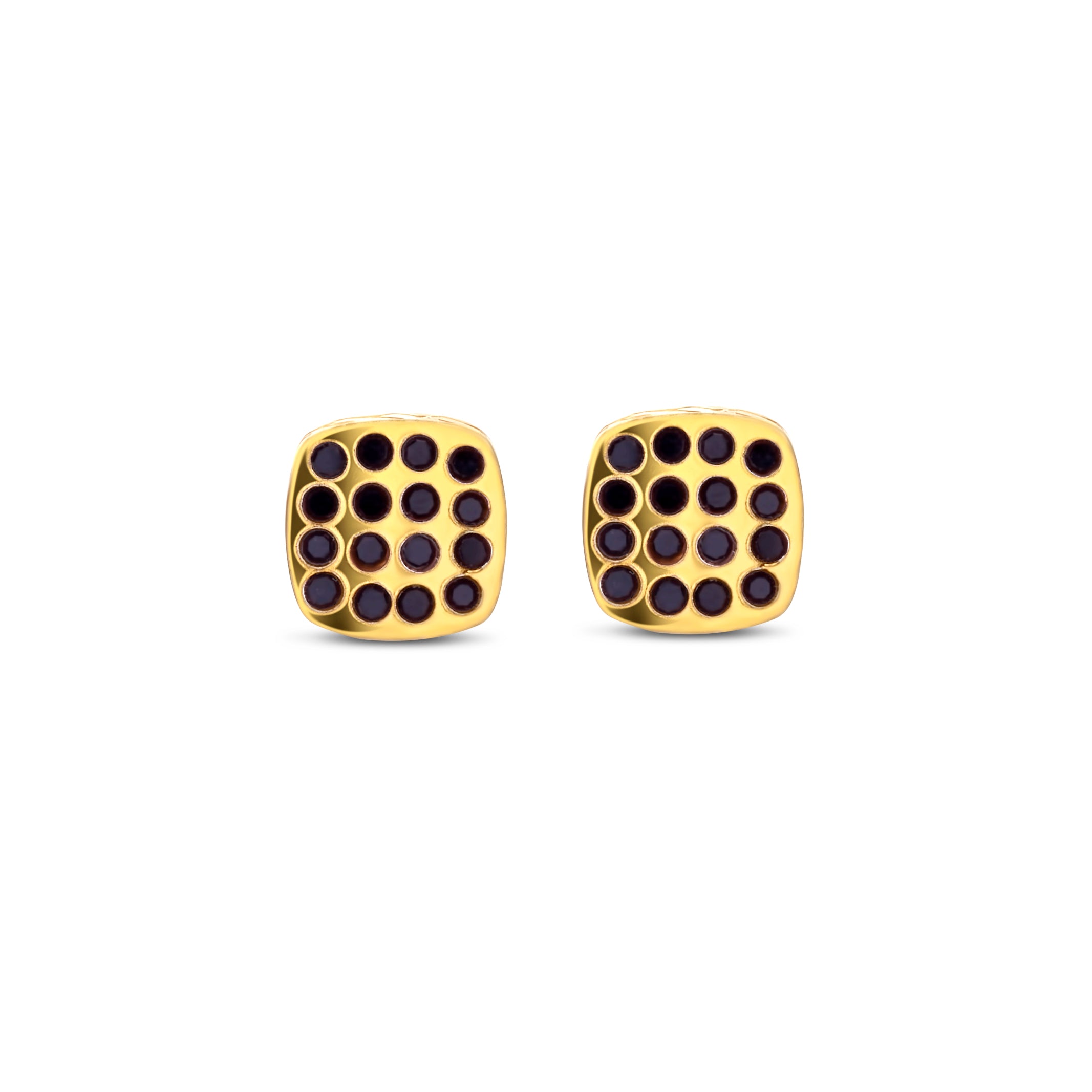 Frank 1967 Black Zirconia Ear Studs 7FE-0024