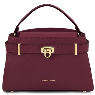 Tuscany Leather Maisy Handbag Large Bordeaux TL142455