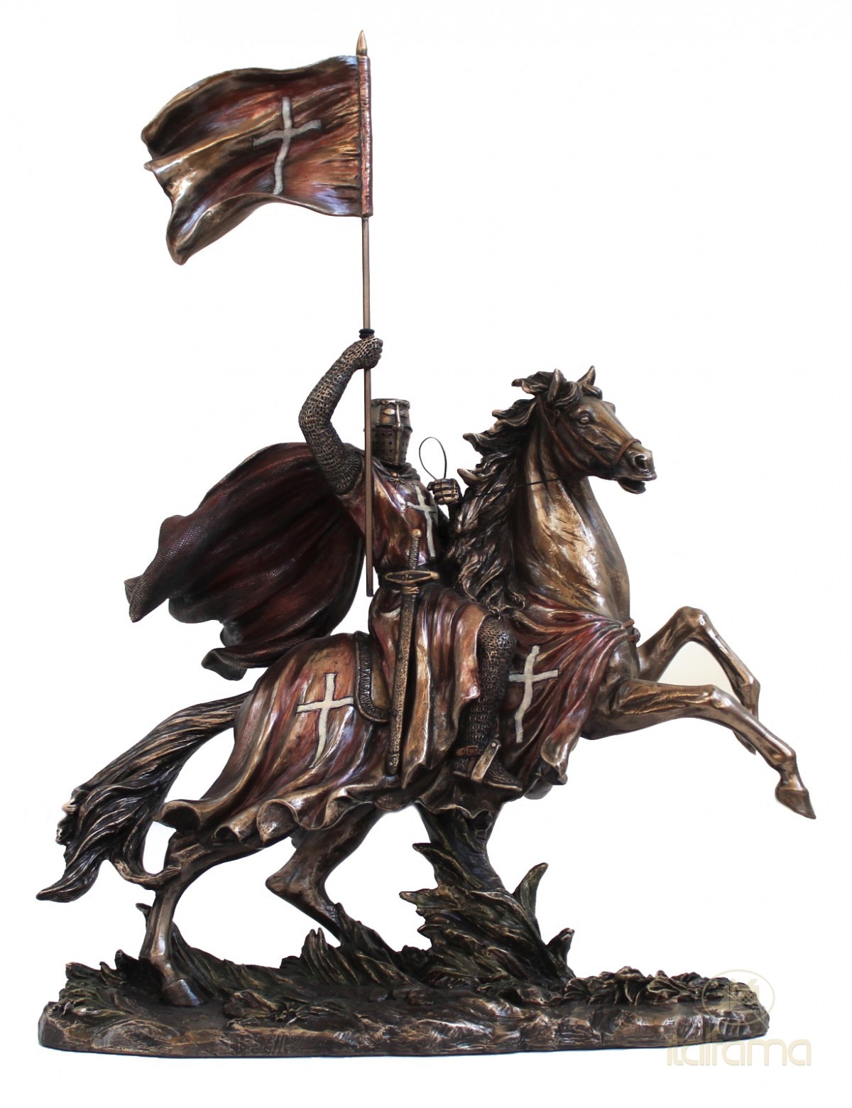 Crusader on Horse Sculpture 37cm SR77709