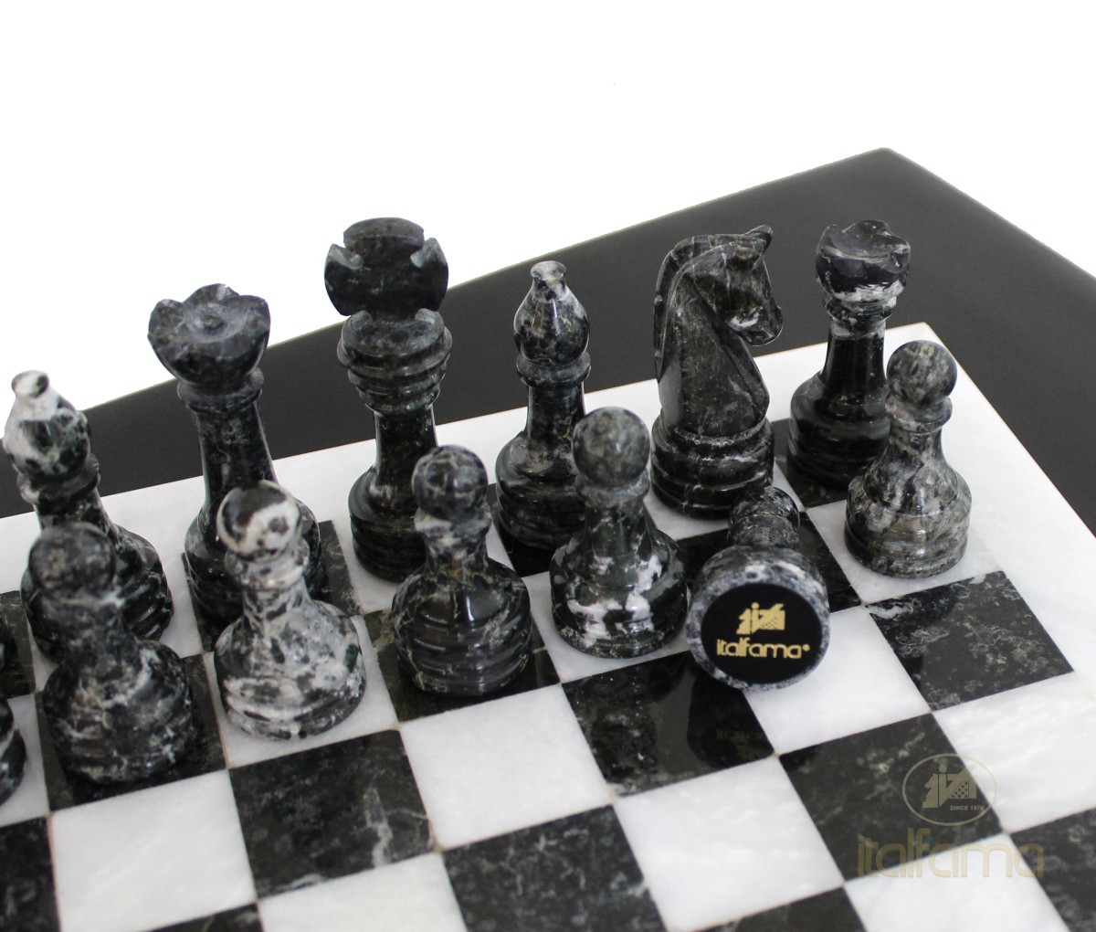 Marble Chess Set White/Black 30cm 1028