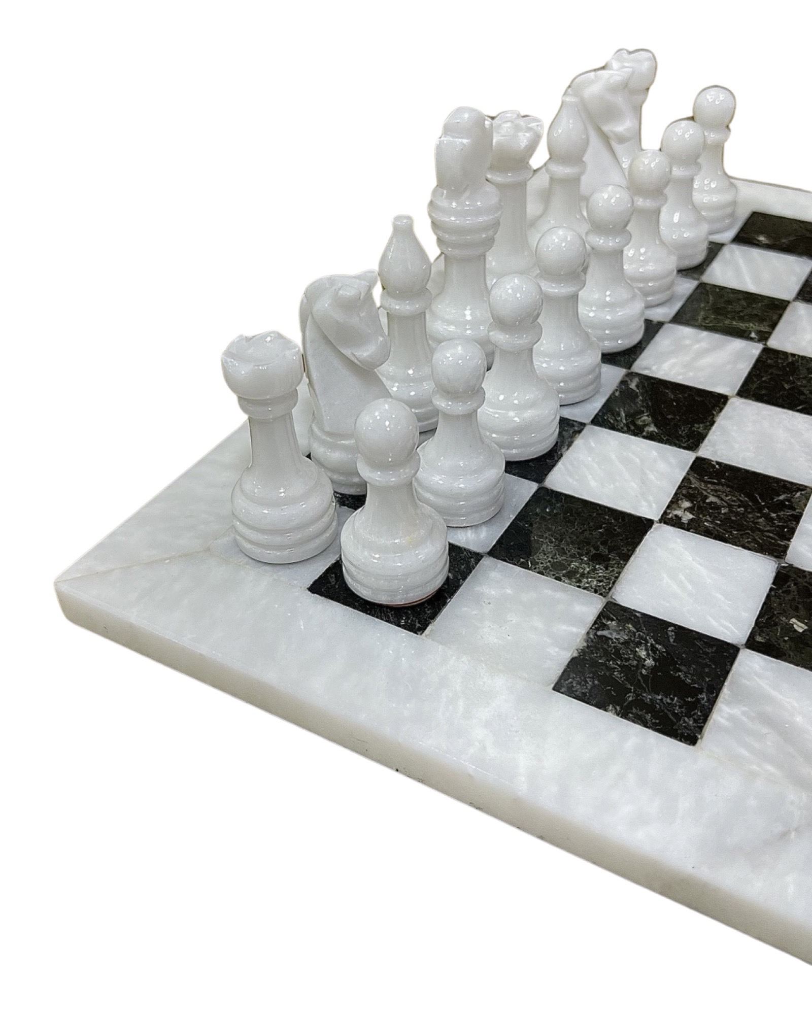 Marble Chess Set White/Black 30cm 1028