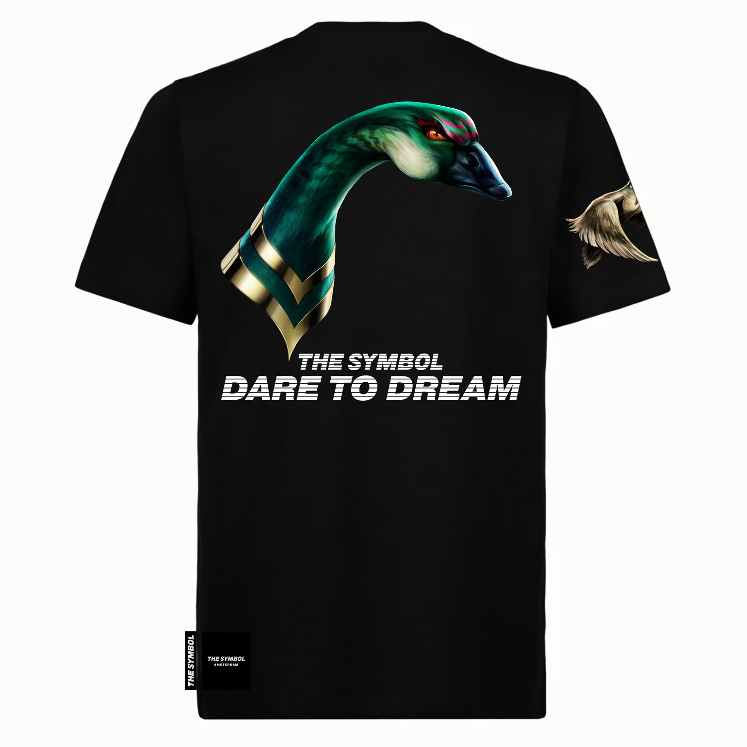 THE SYMBOL Goose Portrait Regular Fit T Shirt Black