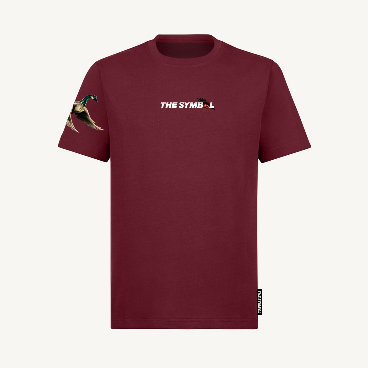 THE SYMBOL Portrait Goose Regular Fit T Shirt Burgundy