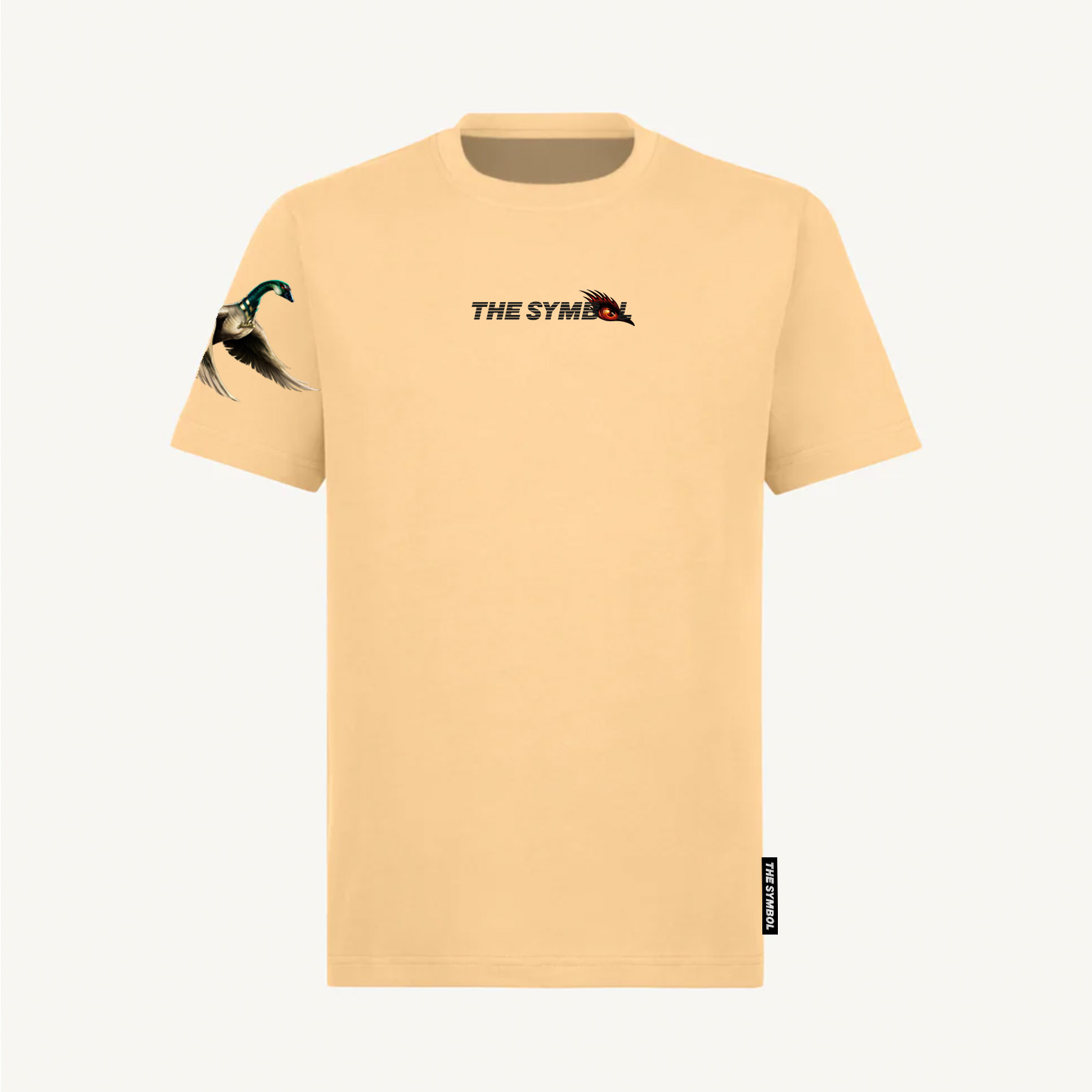 THE SYMBOL Portrait Goose Regular Fit T Shirt Sand