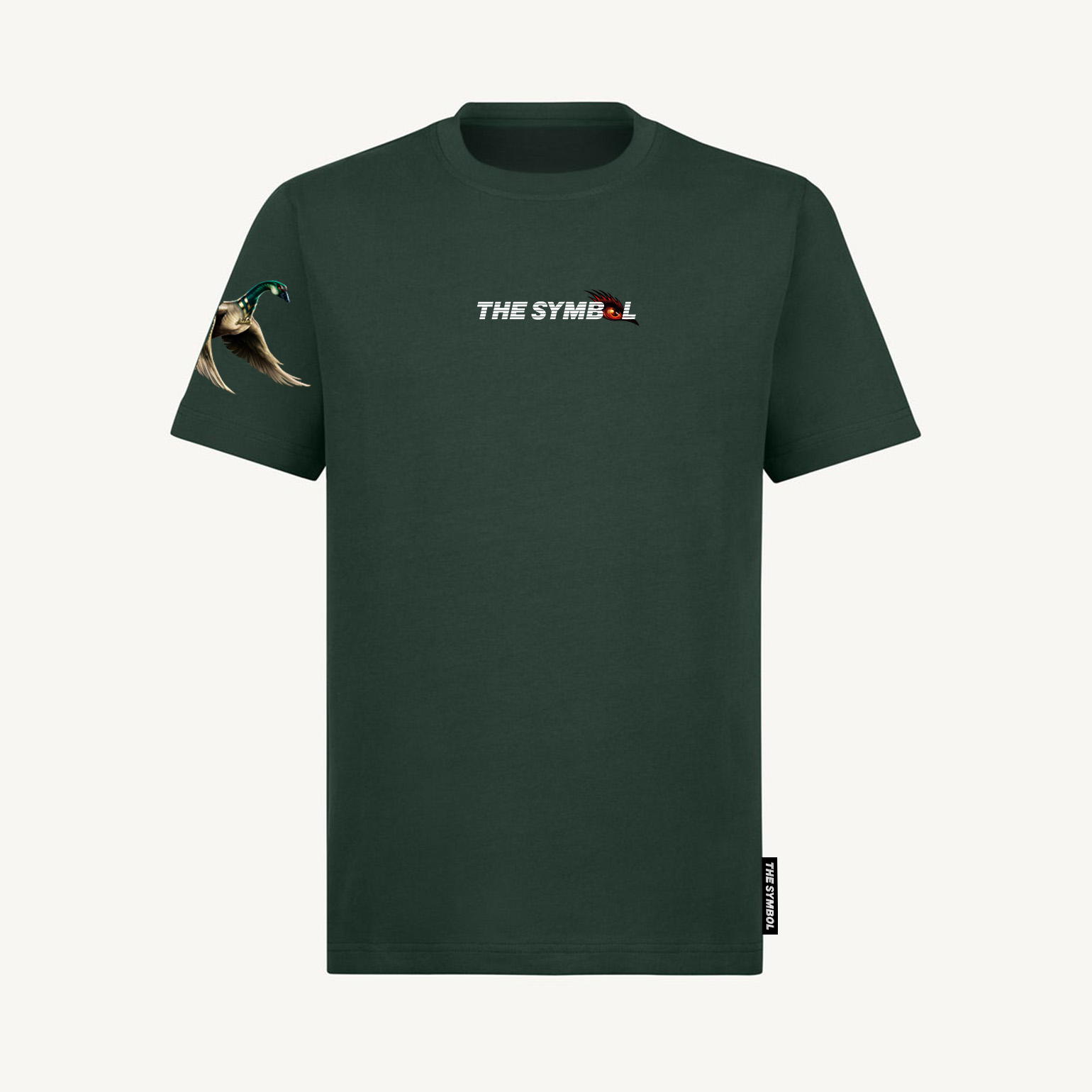 THE SYMBOL Goose Portrait Regular Fit T Shirt Wild Green