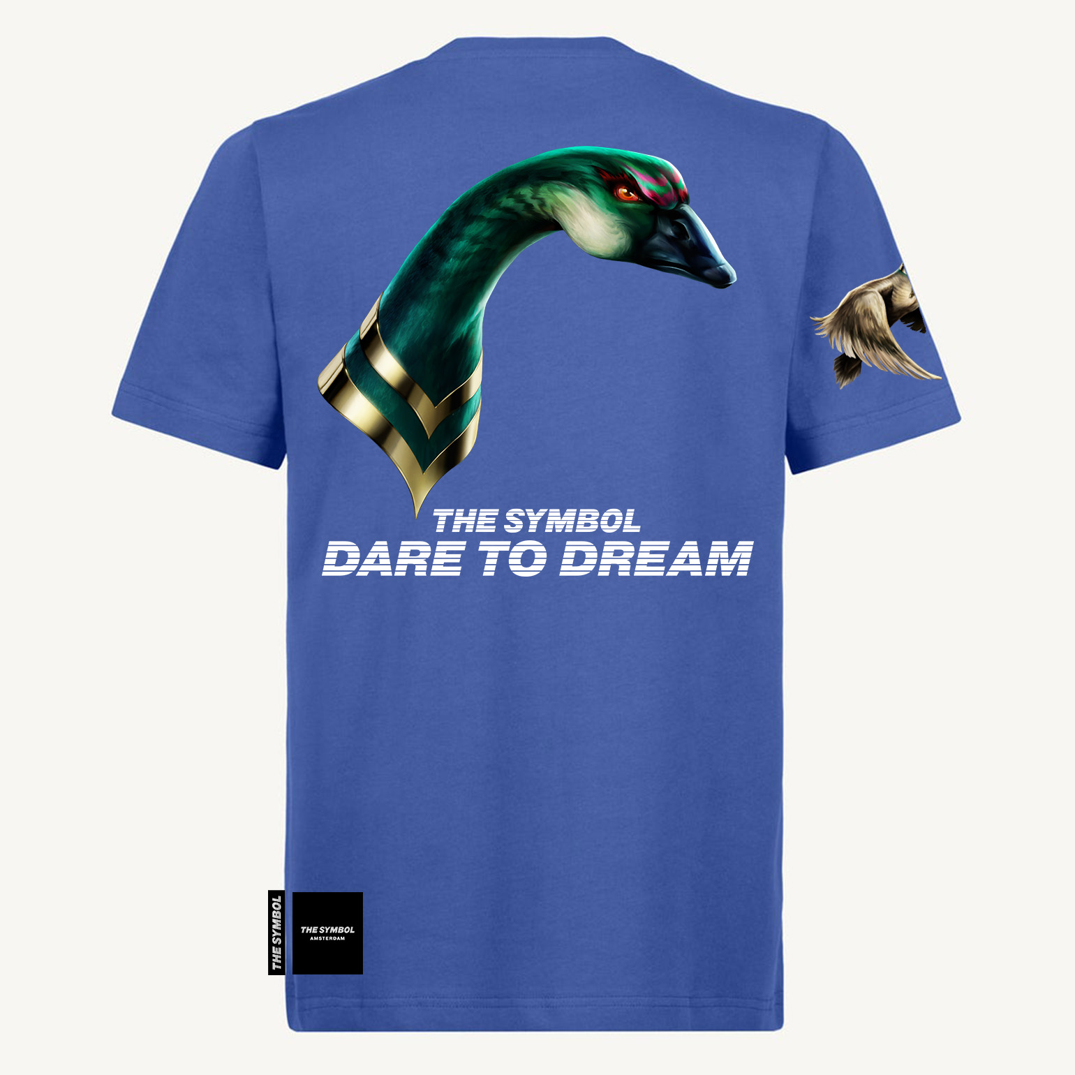 THE SYMBOL Portrait Goose Regular Fit T Shirt Cobalt Blue