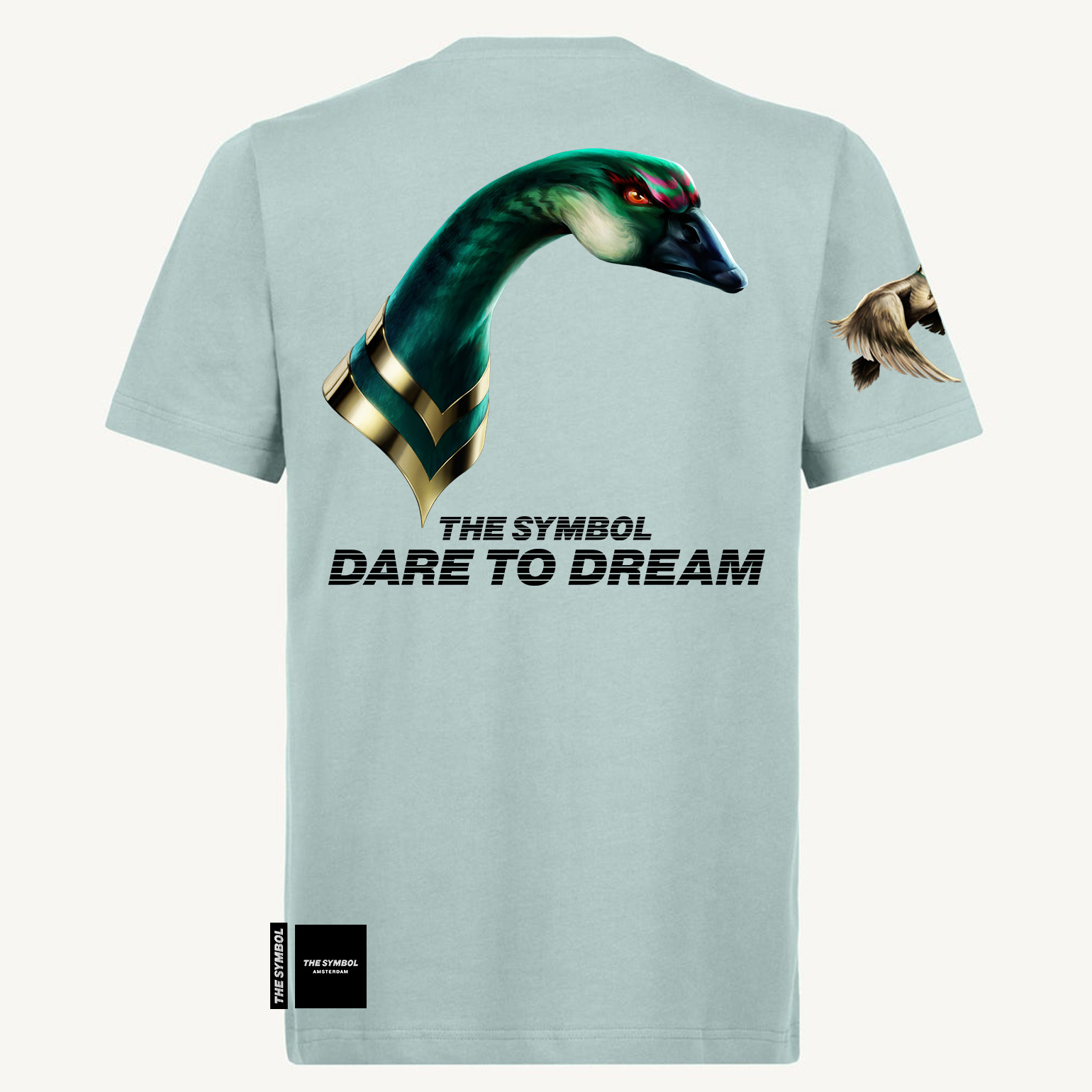 THE SYMBOL Portrait Goose Regular Fit T Shirt Cold Blue