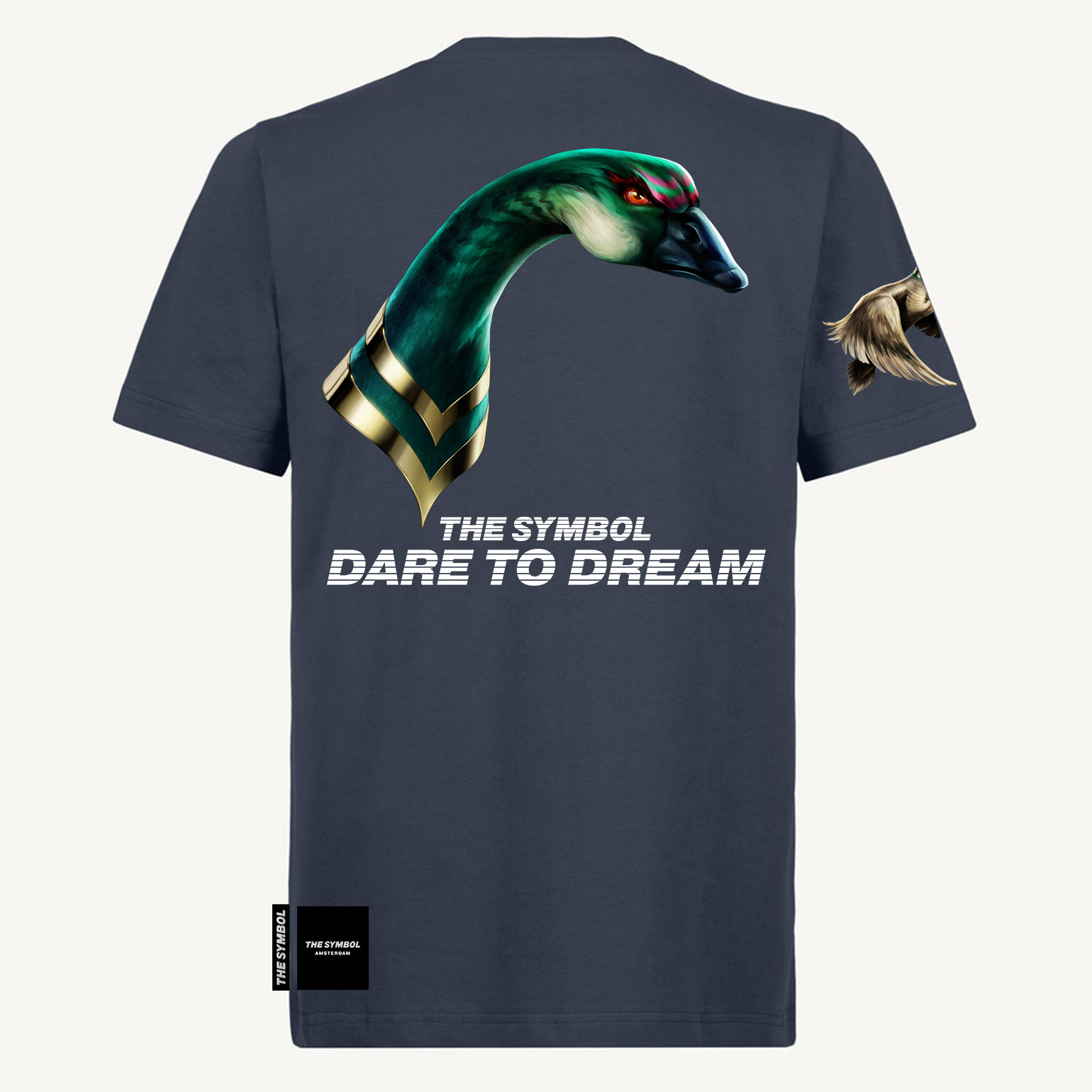 THE SYMBOL Goose Portrait Regular Fit T Shirt Navy