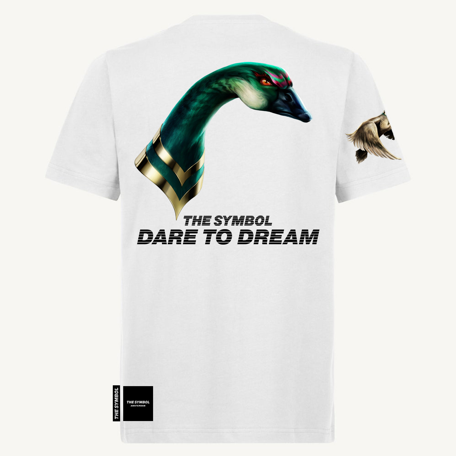 THE SYMBOL Portrait Goose Regular Fit T Shirt White