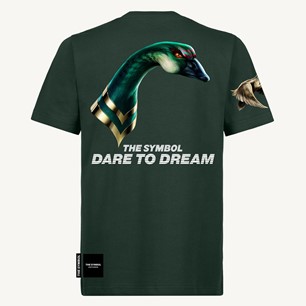 THE SYMBOL Goose Portrait Regular Fit T Shirt Wild Green
