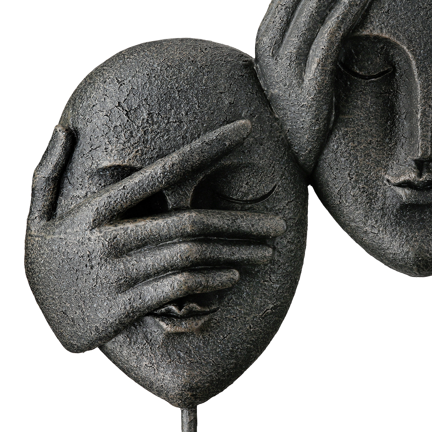 Three Face Sculpture Black 29,5 cm 21505