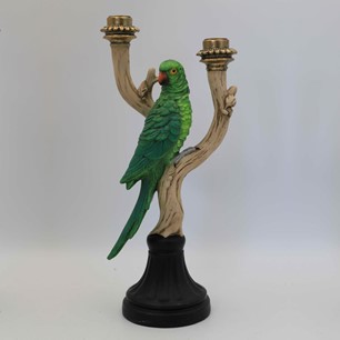 Green Cockatoo Candleholder 36 cm CCG581
