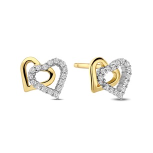 New Bling 14k Gold Plated Heart Earrings 9NB-1435