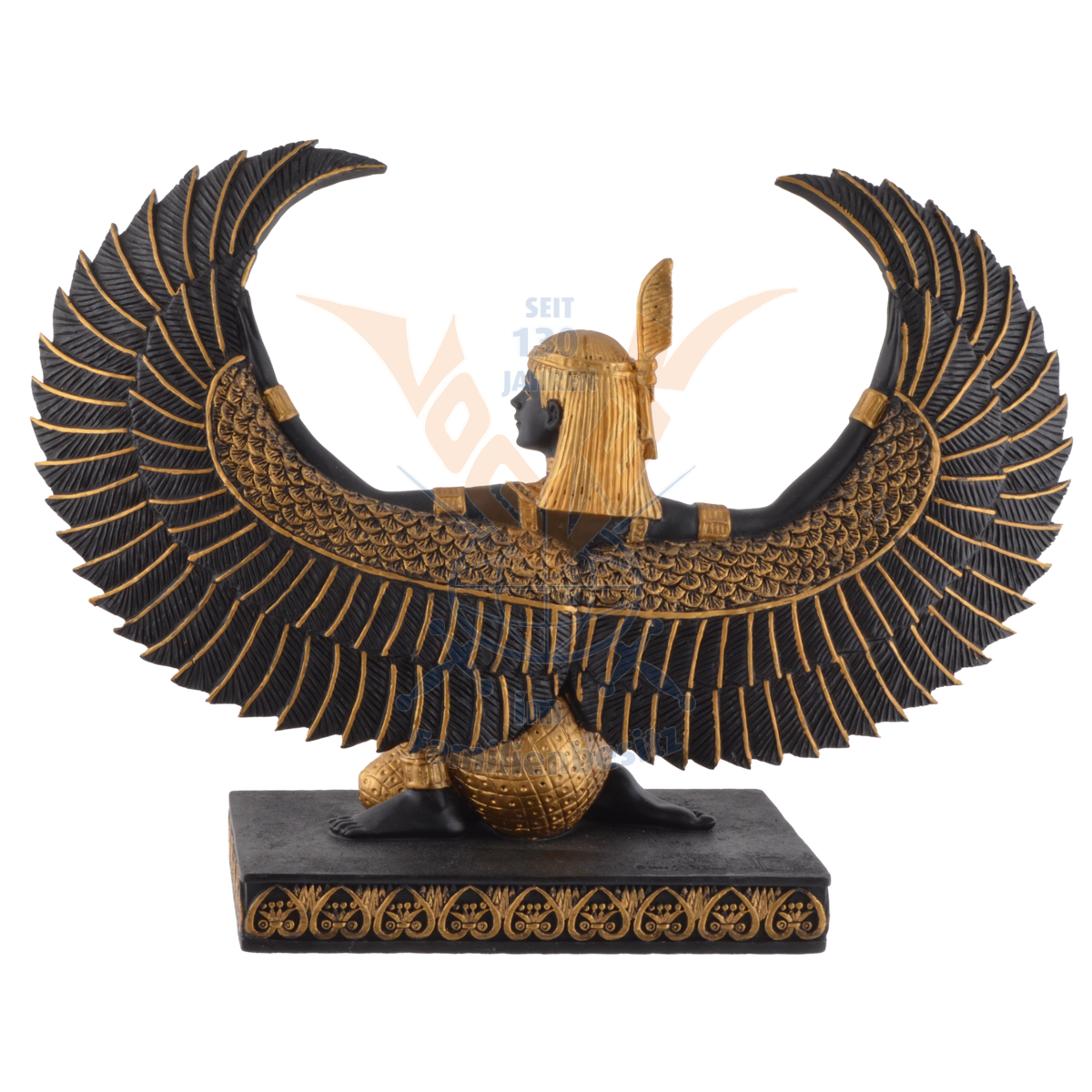 Egyptian Iss Goddess of Death Sculpture 16cm Black/Gold 708-1562