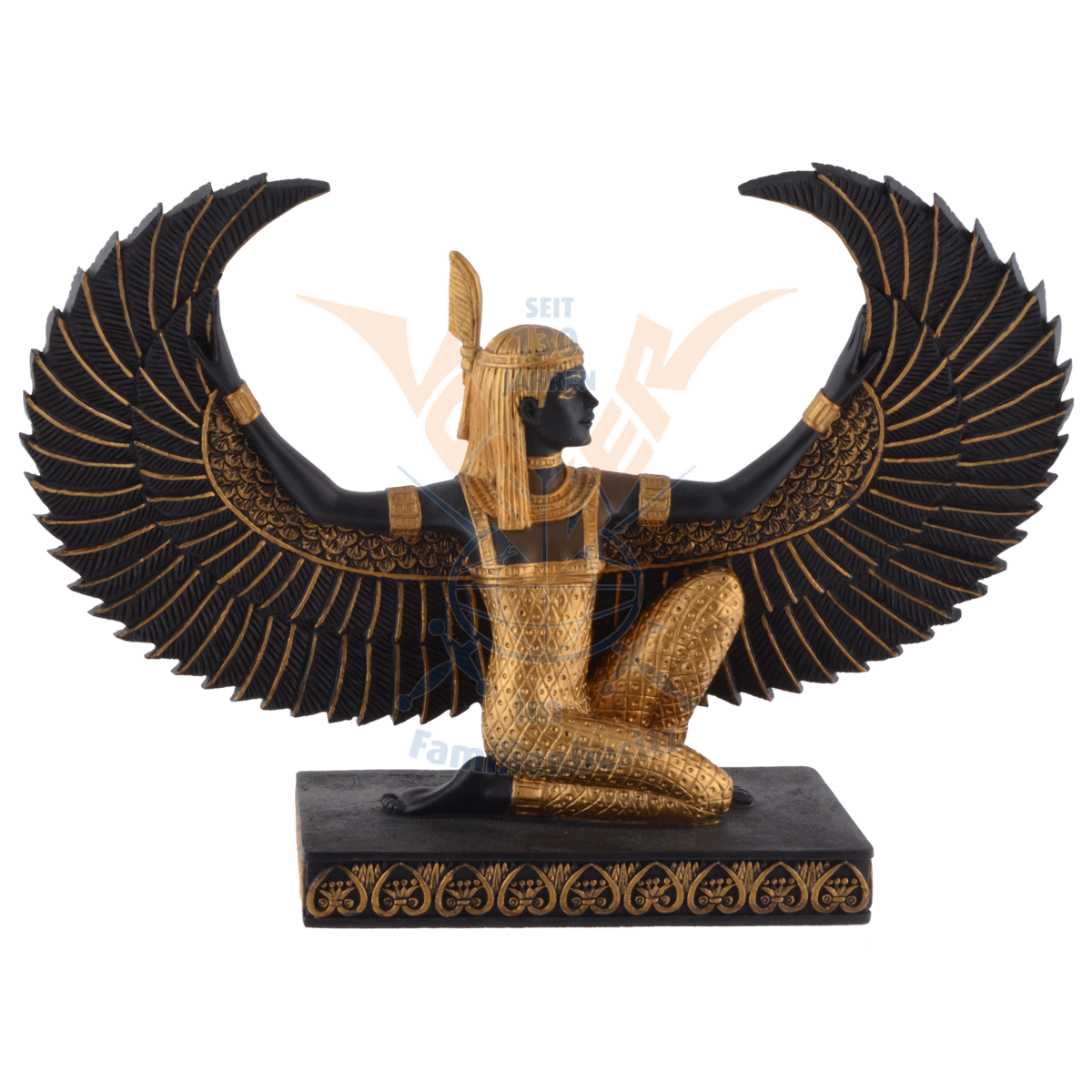 Egyptian Iss Goddess of Death Sculpture 16cm Black/Gold 708-1562