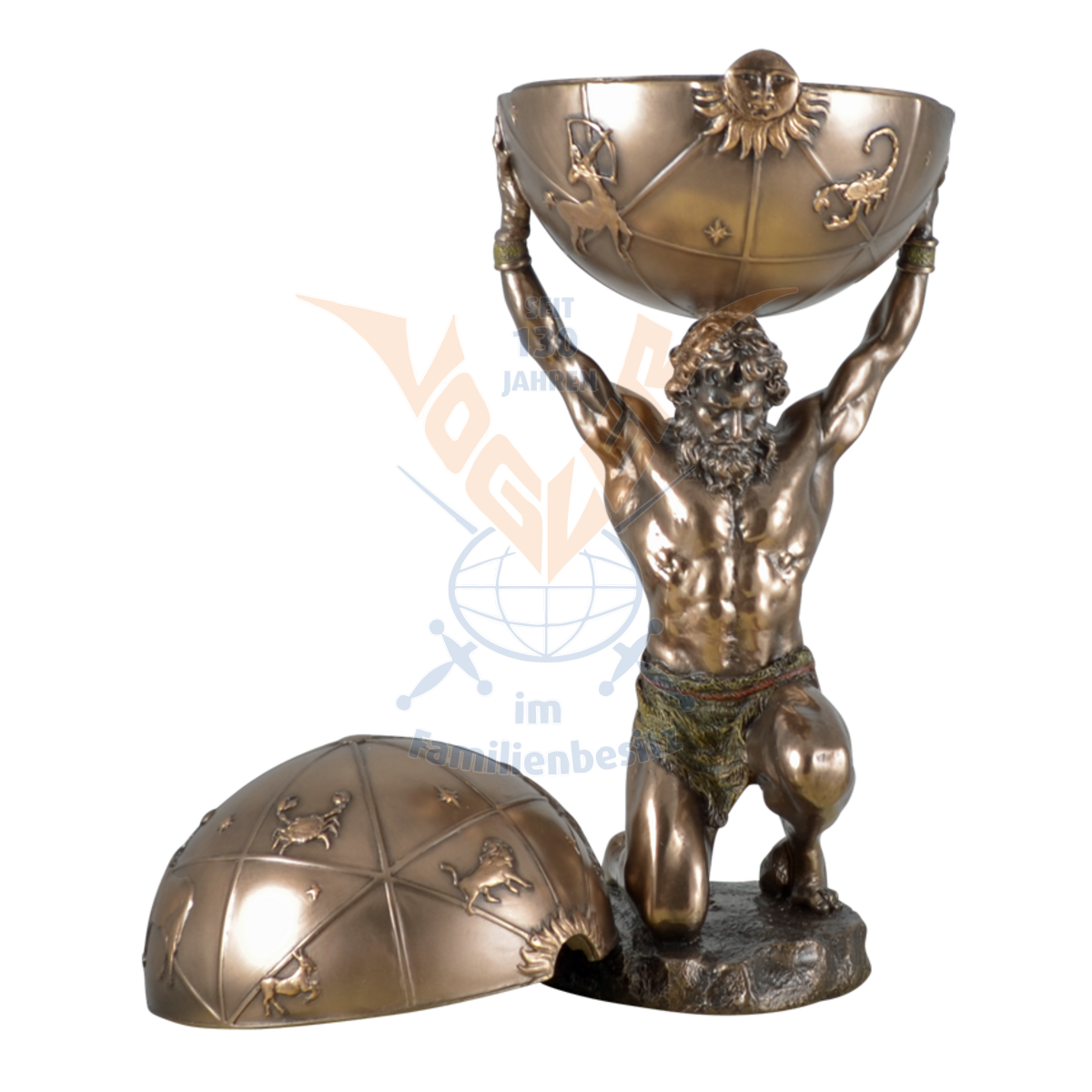 Atlas carries the World Sculpture 27cm 708-4773