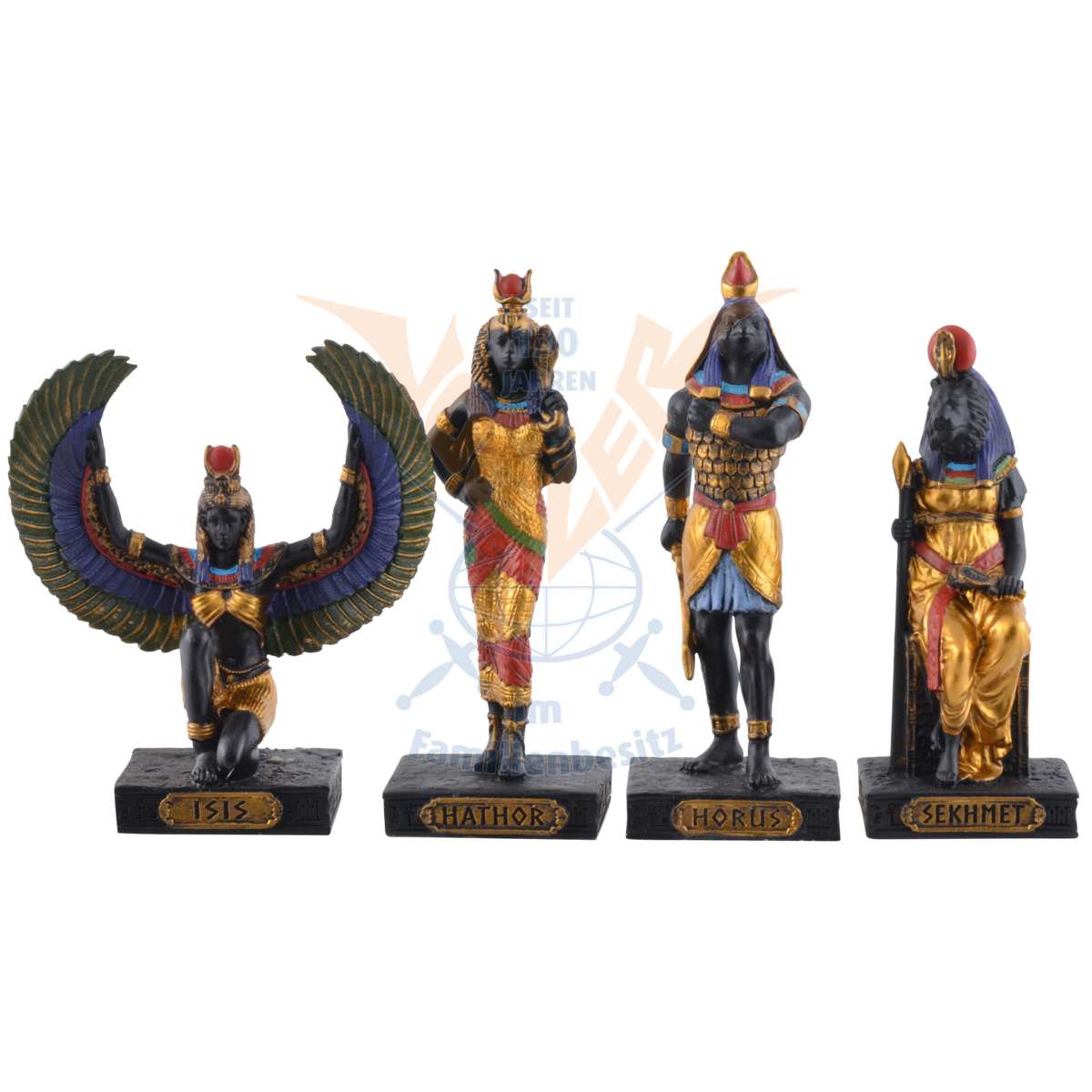 12 Egyptian Gods Miniatures + Pyramid 708-7474/77473