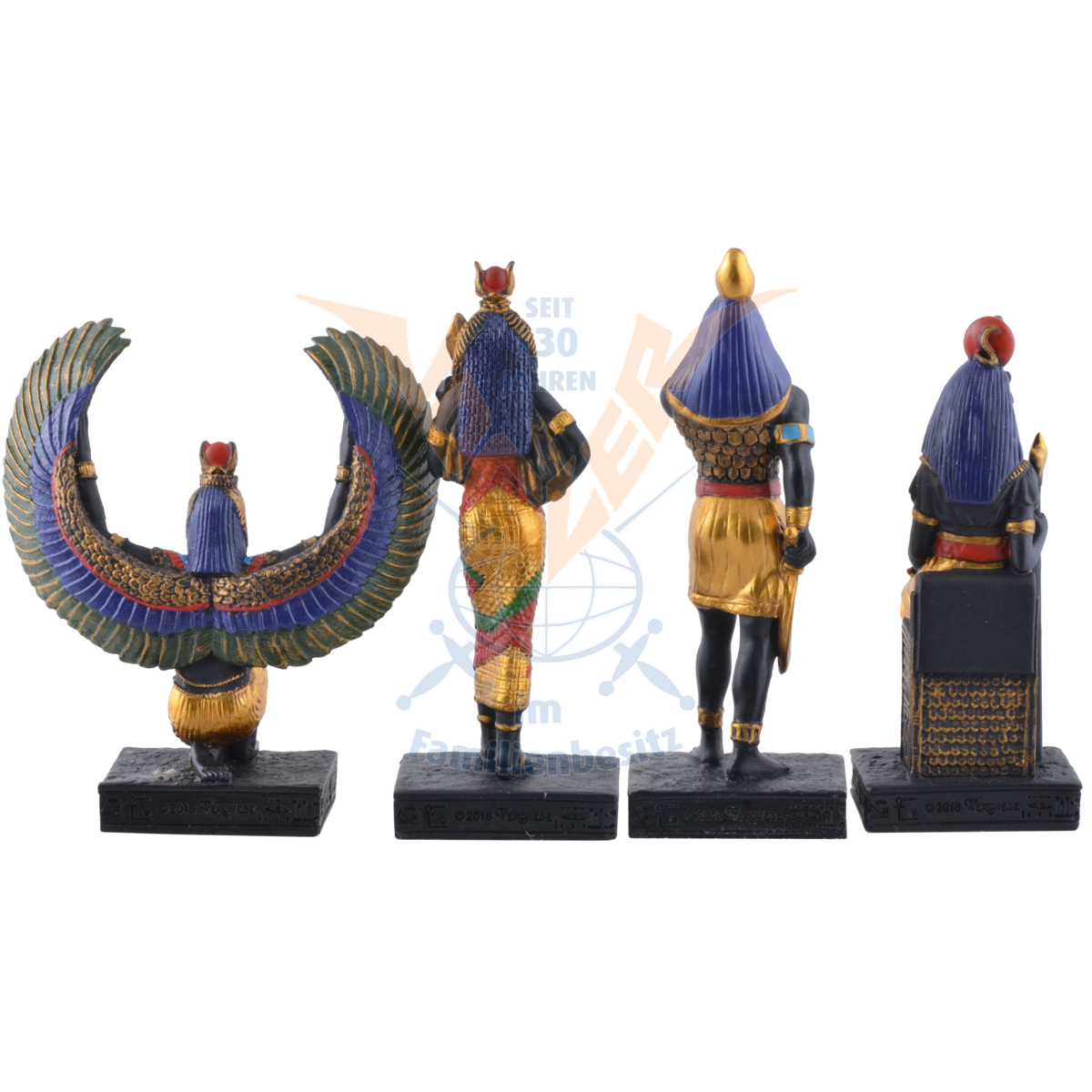 12 Egyptian Gods Miniatures + Pyramid 708-7474/77473