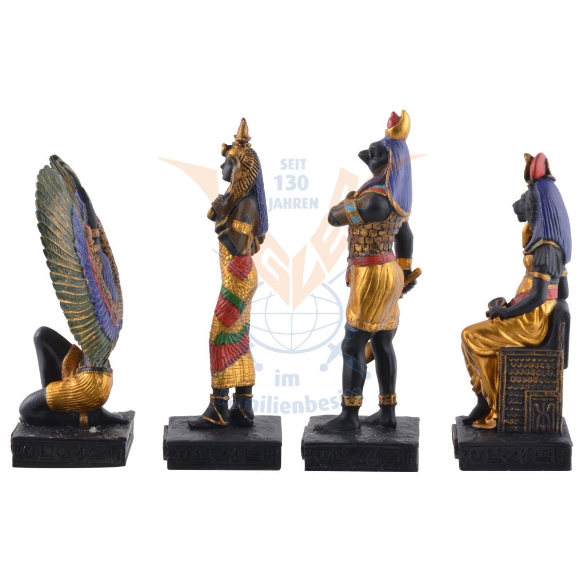 12 Egyptian Gods Miniatures + Pyramid 708-7474/77473