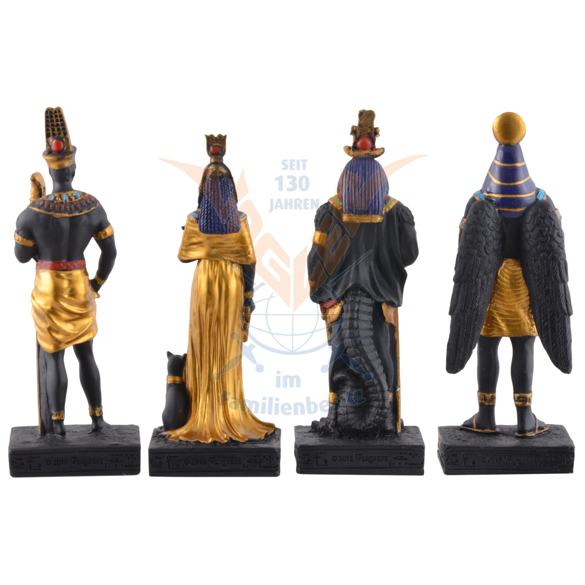 12 Egyptian Gods Miniatures + Pyramid 708-7474/77473