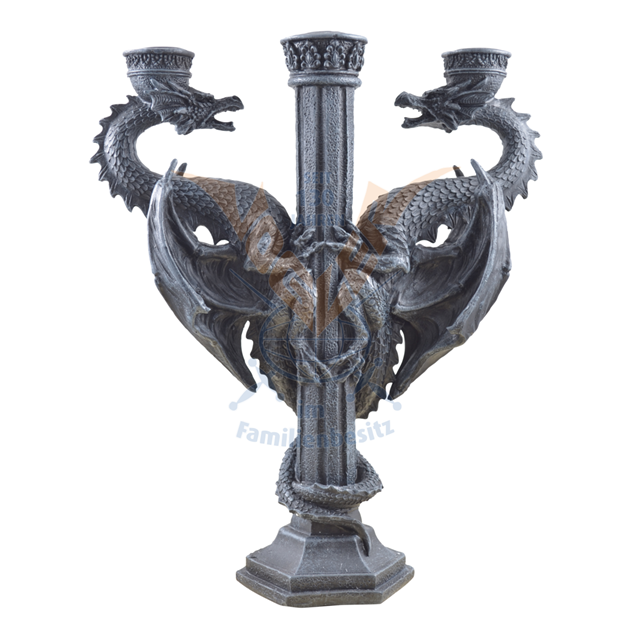 3 Armed Dragon Candlestick 29cm 839-9280