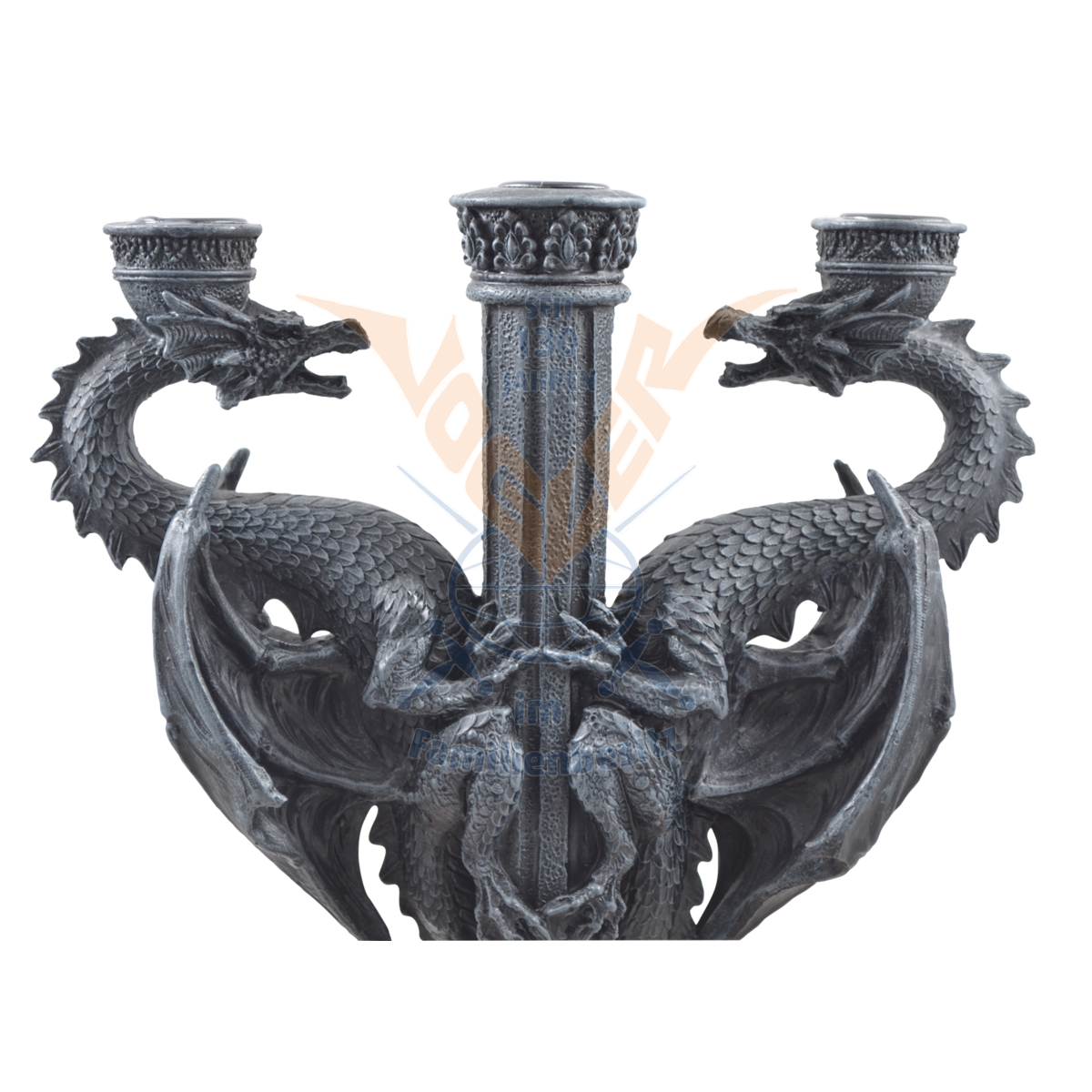 3 Armed Dragon Candlestick 29cm 839-9280