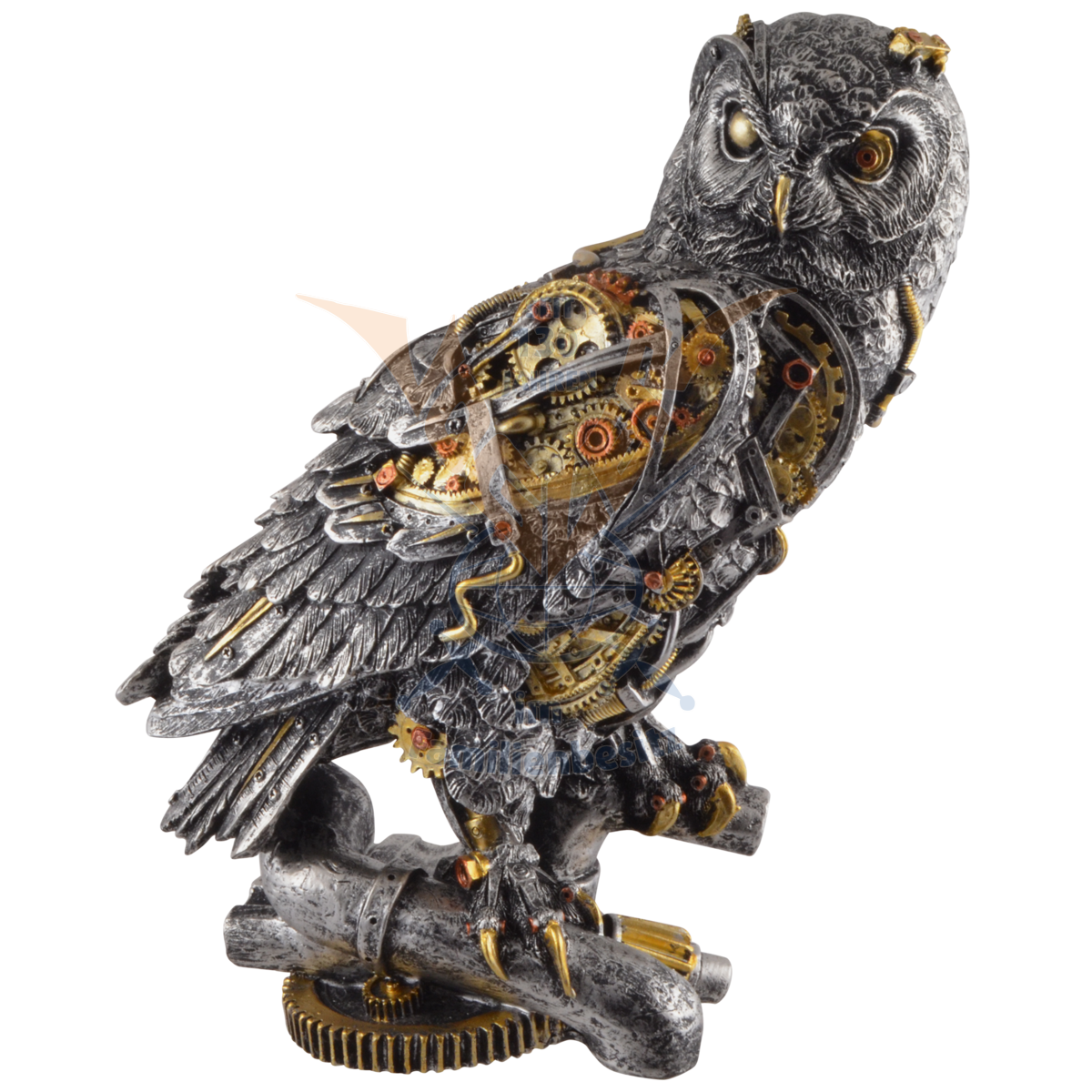 Steampunk Owl Sculpture 30cm 839-1550