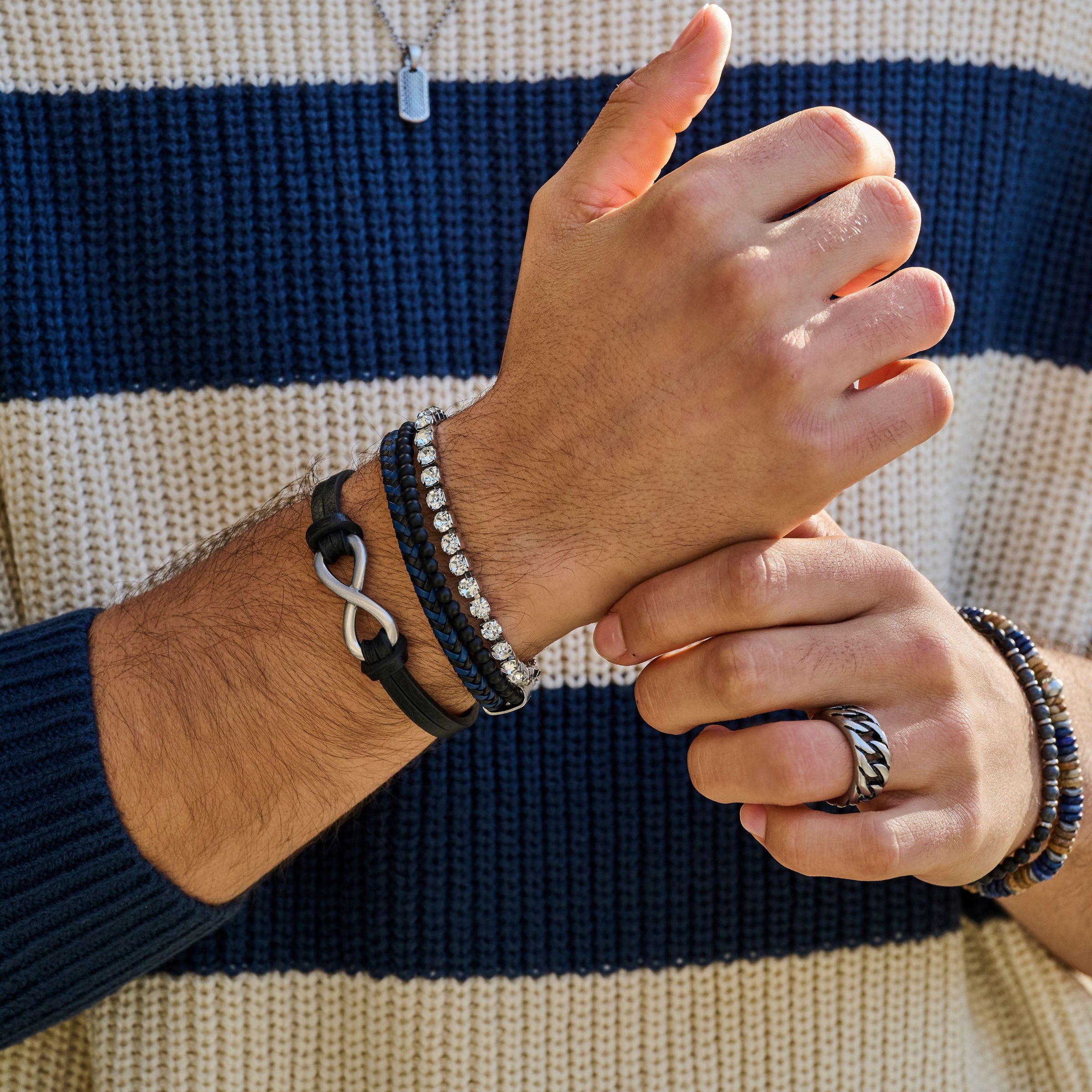 Frank 1967 Infinity Leather Bracelet 7FB-0298