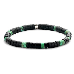 Frank 1967 Natural Stone Disc Beads Bracelet 7FB-0429