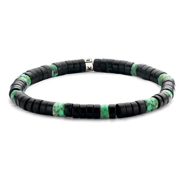 Frank 1967 Natural Stone Disc Beads Bracelet 7FB-0429