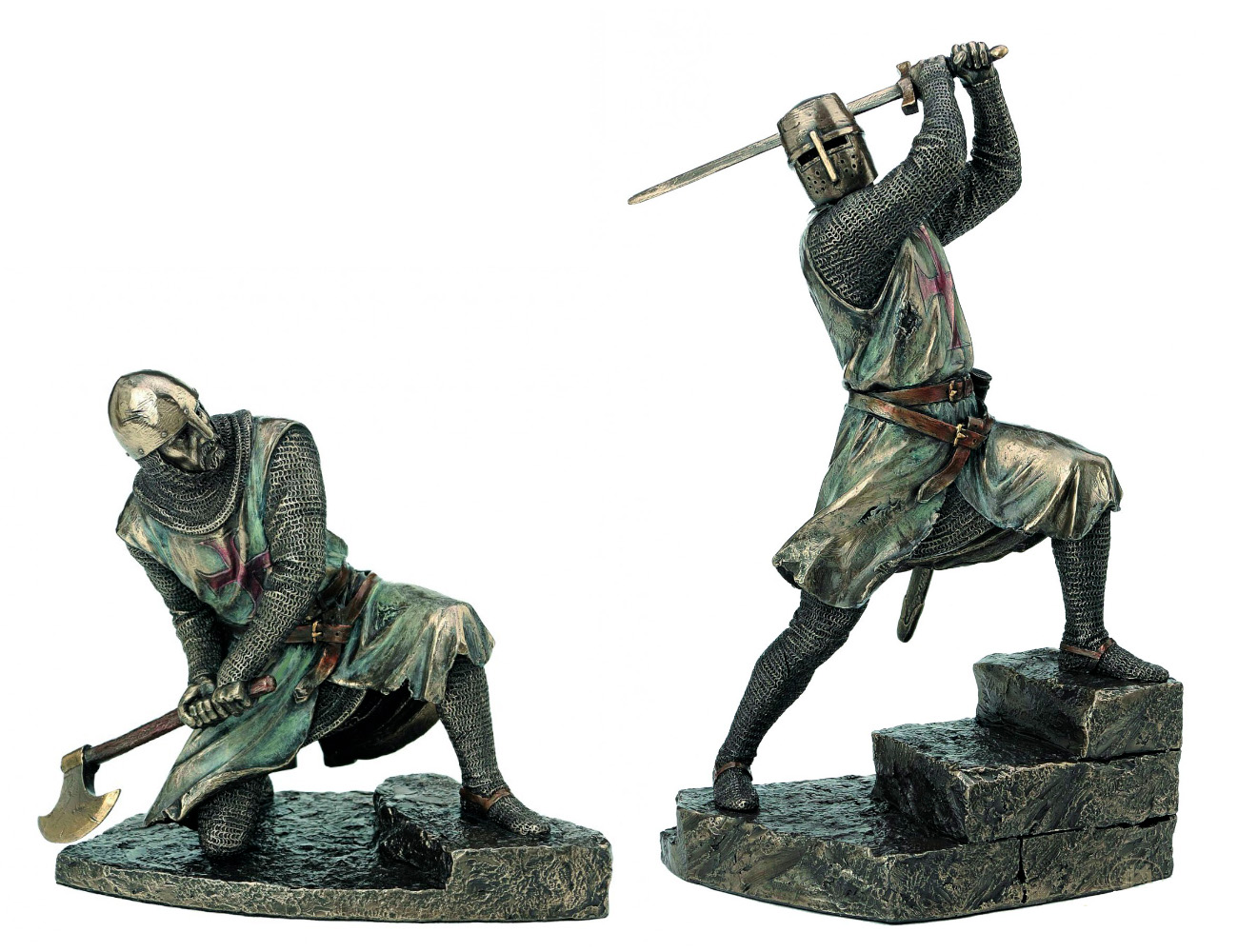 Crusaders with Ax and Sword 31cm SR77520/SR77519