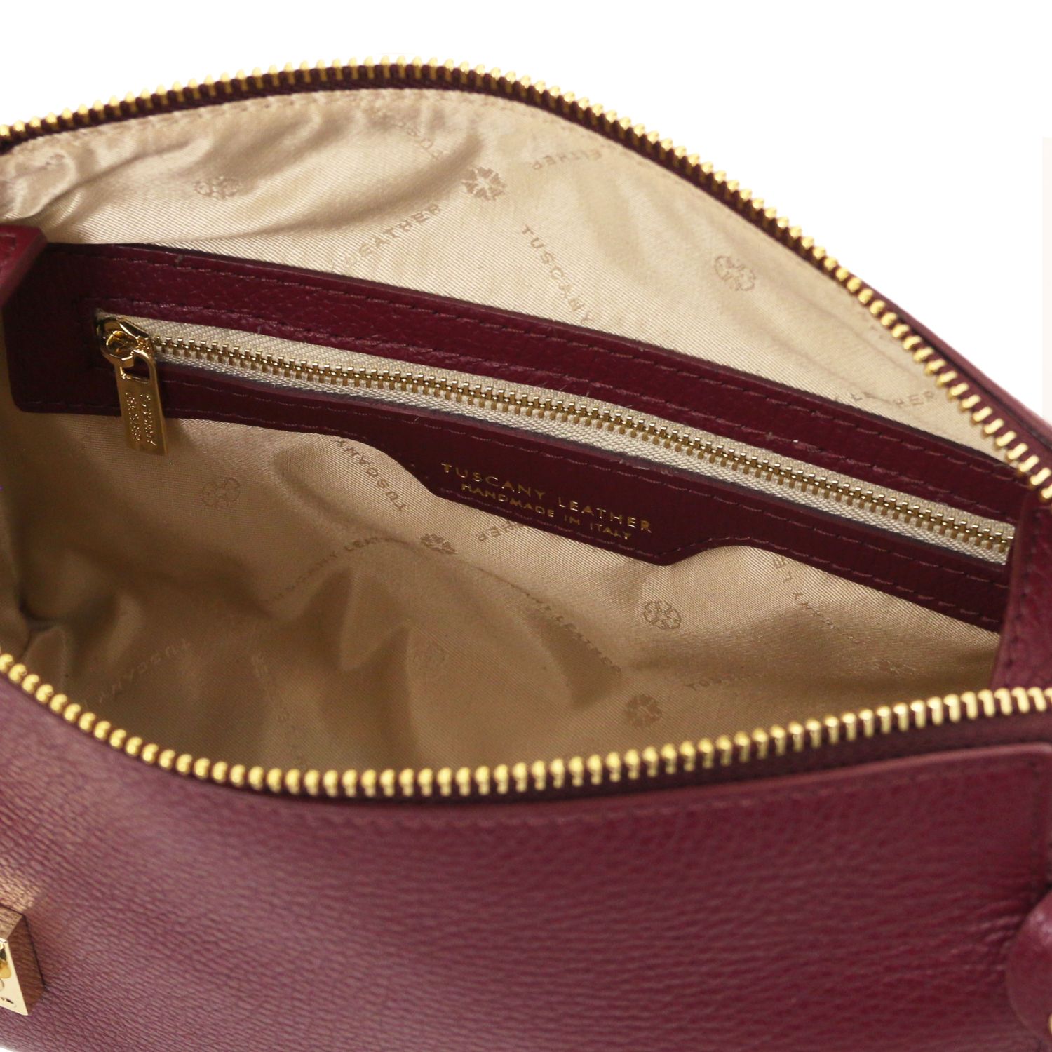 Tuscany Leather Praline Duffle Bag Bordeaux TL142422