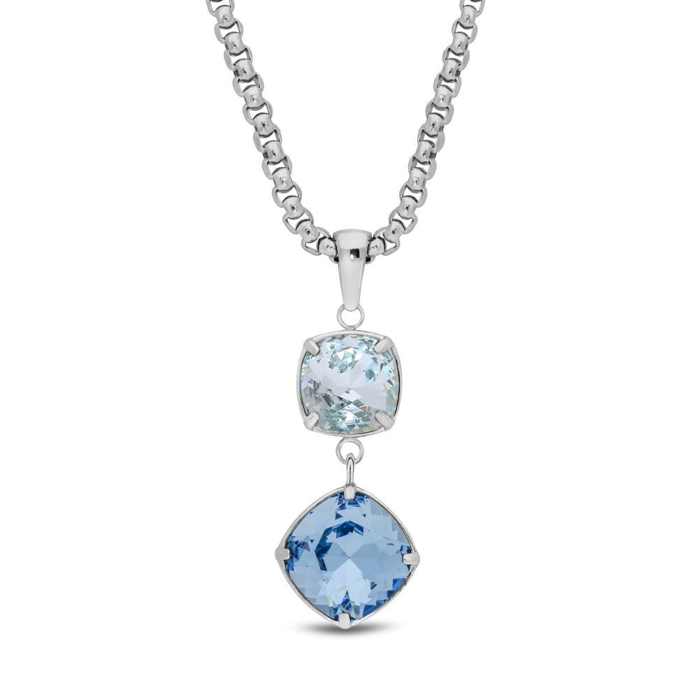 Spark Stainless Steel Princesse Necklace SN44702LAZAQ