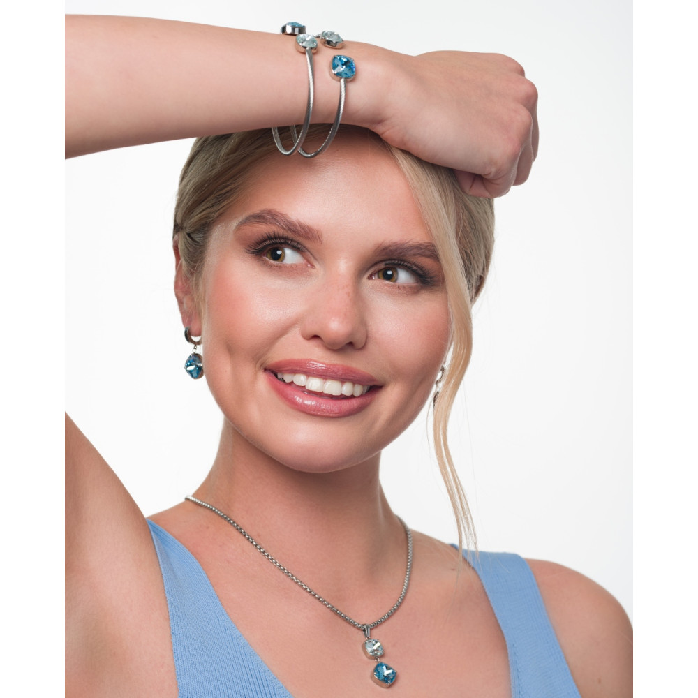 Spark Stainless Steel Princesse Necklace SN44702LAZAQ