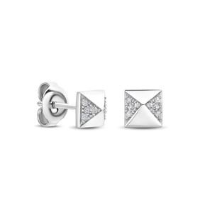 FJF Sterling Silver Grand Pyramids Earrings FJF0030068SWH