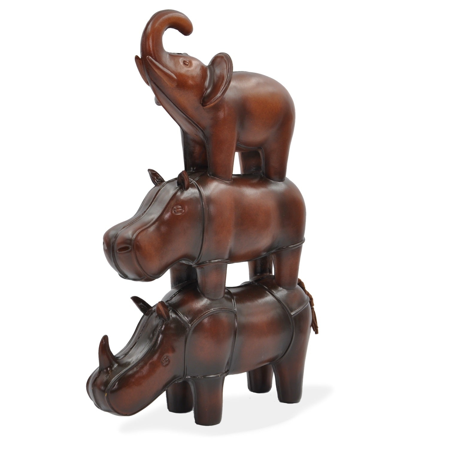 Stack of Animals Faux Leather Ornament SLF495