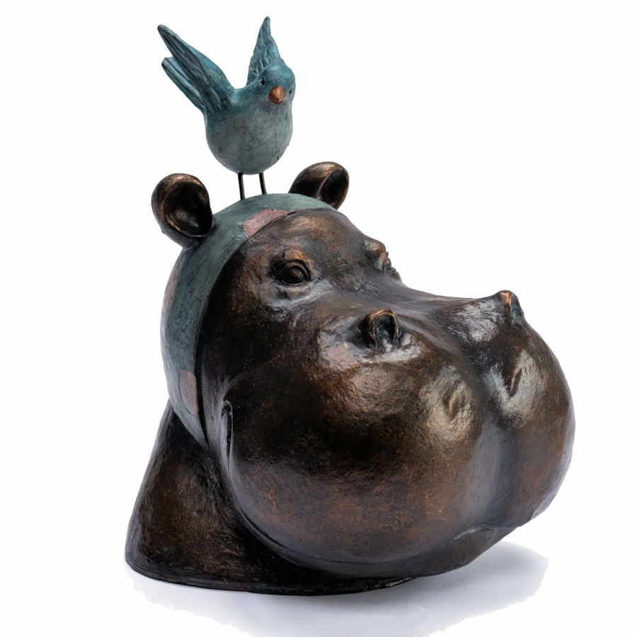 Hippo Head Large Sculpture 34cm LHH358